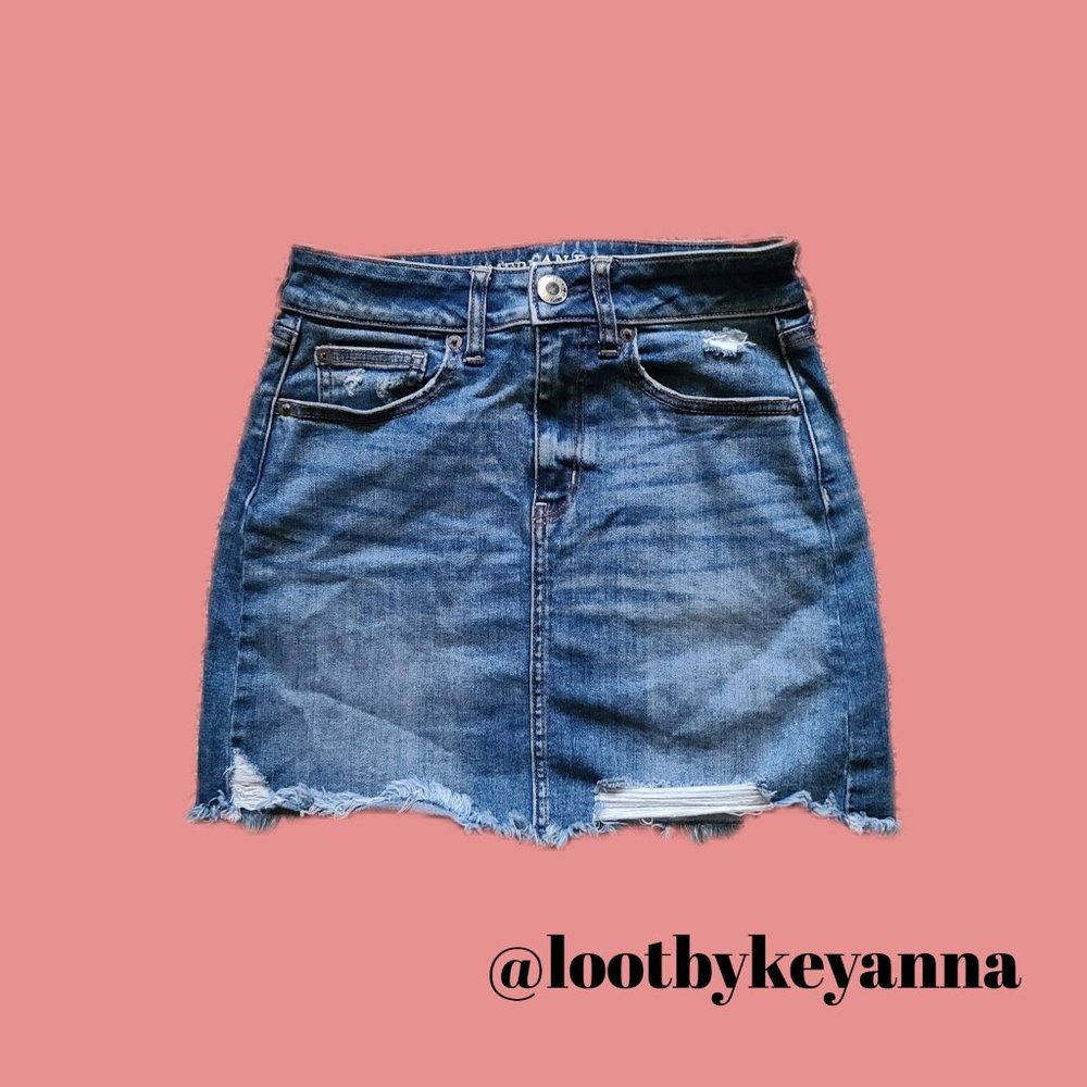 blue jean skirt